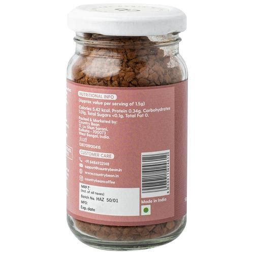 Country Bean Earthy Hazelnut Bold Instant Coffee - Arabica & Robusta Blend, 50 g Bottle-3.webp